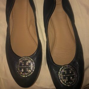 Tory Burch Liana Navy Blue Flats Size 11